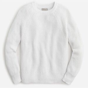 J.Crew Cotton Fisherman Sweater Bright White Size Small